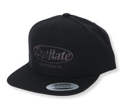 CUTRATE LOGO EMBROIDERY CAP (BLACK×CHARCOAL) / スナップバック ロゴ刺繍 ベースボールキャップ