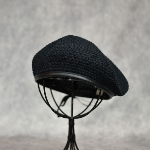 Cotton Linen Braid Beret "GUEVARA" (BLACK)｜ブレードベレー｜Z01004