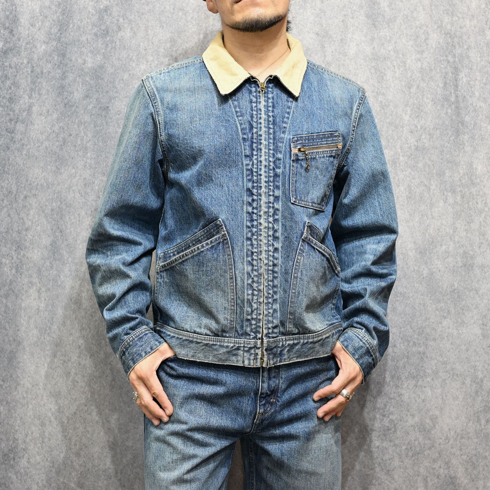Denim Zipup Trucker Jacket  （USD / インディゴ）｜トラッカージャケット｜MDFBF09801