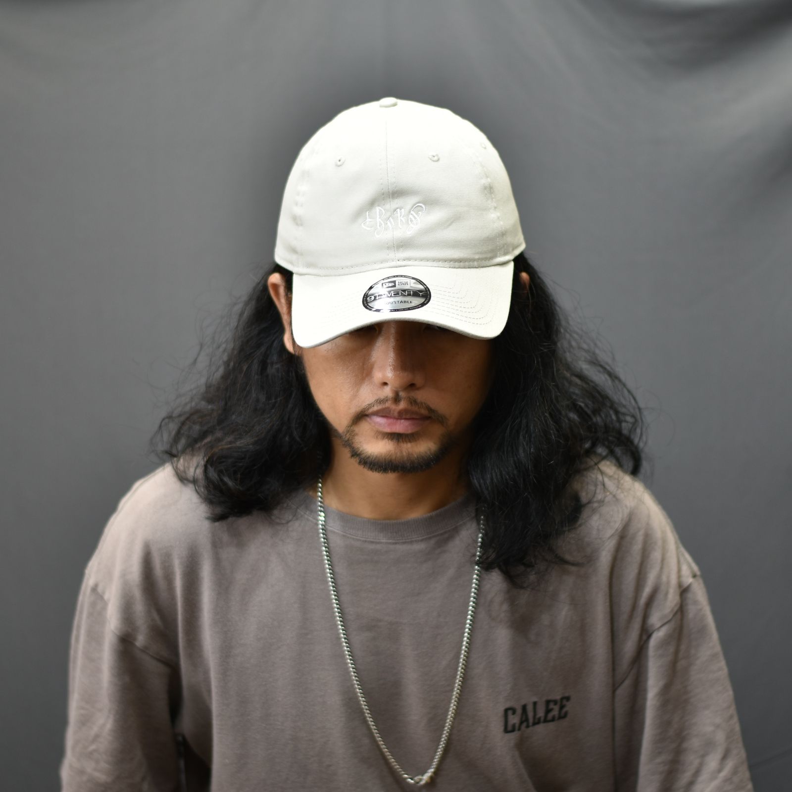 NEWERA 9TWENTY MINI LOGO CAP (STONE) / ニューエラ ローキャップ