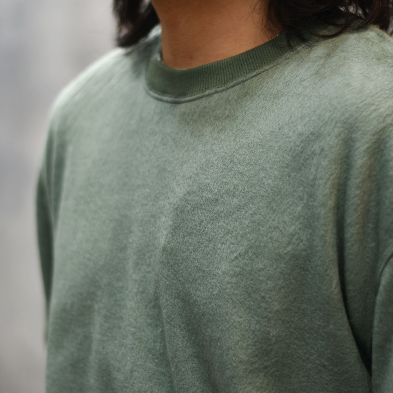 SHAGGY FABRIC CREW NECK SW (GREEN)｜シャギー クルーネック スウェット トレーナー｜CL-25AW036