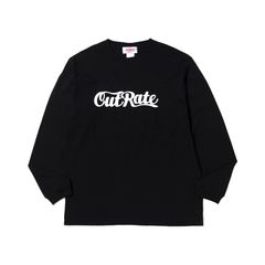 CUTRATE LOGO L/S TEE (BLACK)｜プリント ロンT｜CR-26SS006