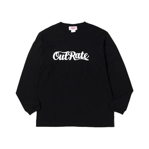 CUTRATE LOGO L/S TEE (BLACK)｜プリント ロンT｜CR-26SS006