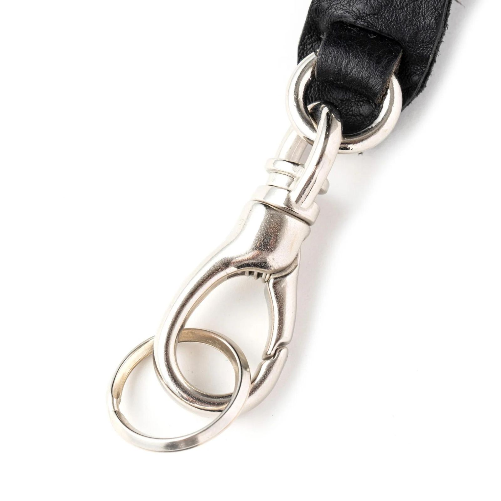 CHAIN LEATHER WRIST STRAP (BLACK) / チェーン レザー リストストラップ