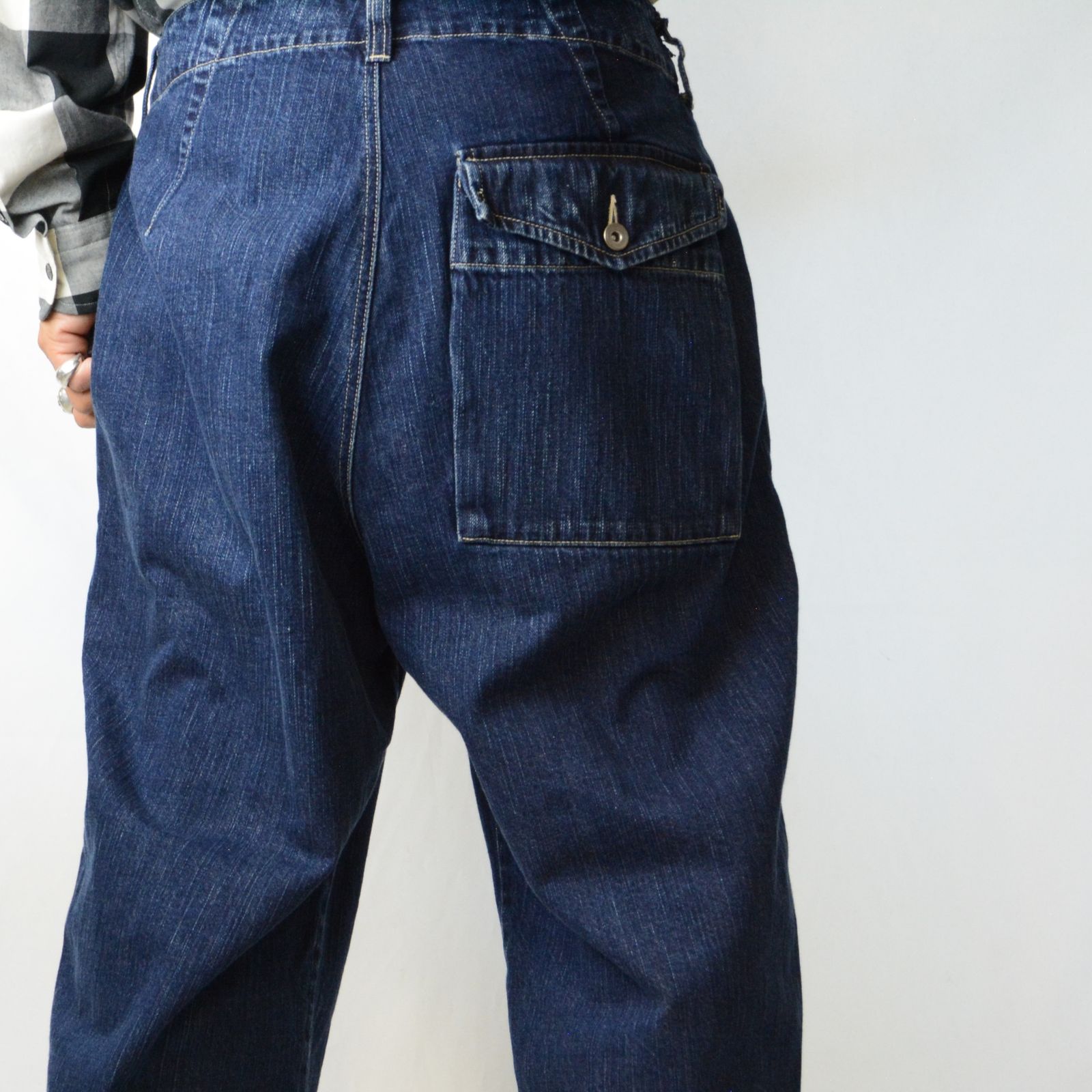 STEINBECK DENIM POCKET PANTS (INDIGO) - スタインベック デニム ポケットパンツ