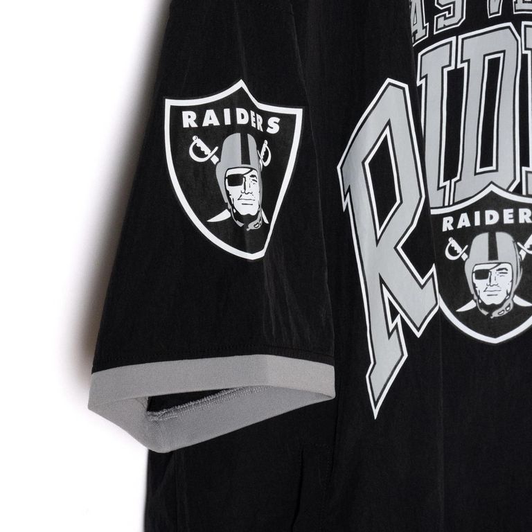 CALEE - × NFL RAIDERS S/S NYLON GAME SH (BLACK) / ナショナル・フットボール・リーグ ラスベガス・ レイダース 半袖 ナイロン ゲームシャツ | chord online store