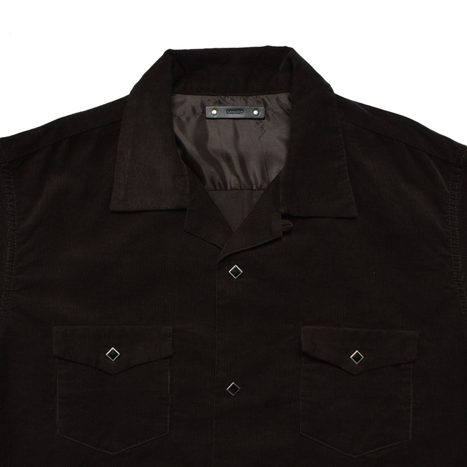 Narrow Corduroy Western Open Collar SH （DBR） / ウエスタン コーデュロイシャツ （ブラウン） 2508-5001
