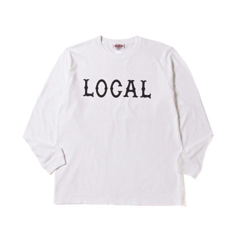 LOCAL L/S TEE (WHITE)｜プリント ロンT｜CR-26SS009