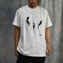 STRETCH THUNDER BOLT TEE (WHITE) / ストレッチ サンダーボルト Tシャツ