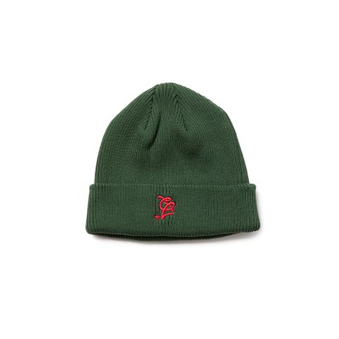 CAL Logo embroidery cotton knit cap (Green) / ロゴ刺繍 コットンニットキャップ