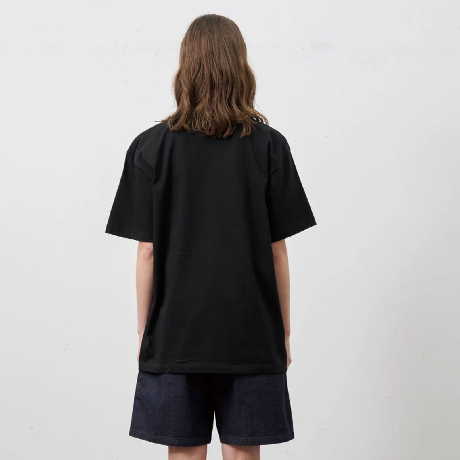 Y1935 FAKE POCKET TEE （BLACK）｜ フェイクポケット プリント Tシャツ （ブラック） 602-261-16
