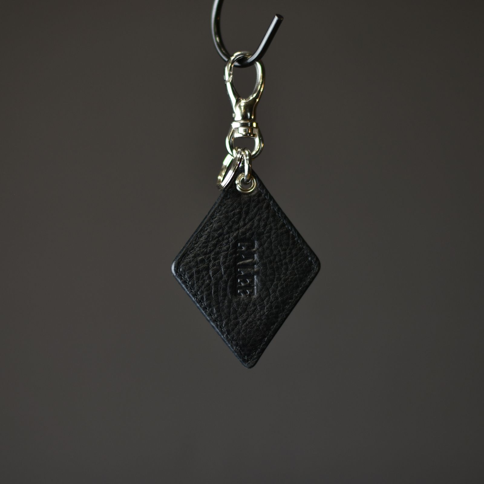 Studs & Embossing assort leather key ring -Type A- (Black) / スタッズレザー キーリング