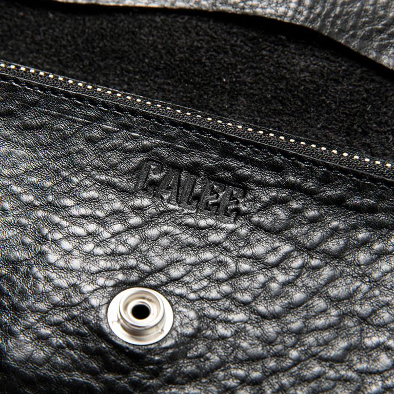 CALEE - SILVER STAR CONCHO LEATHER LONG WALLET (BLACK