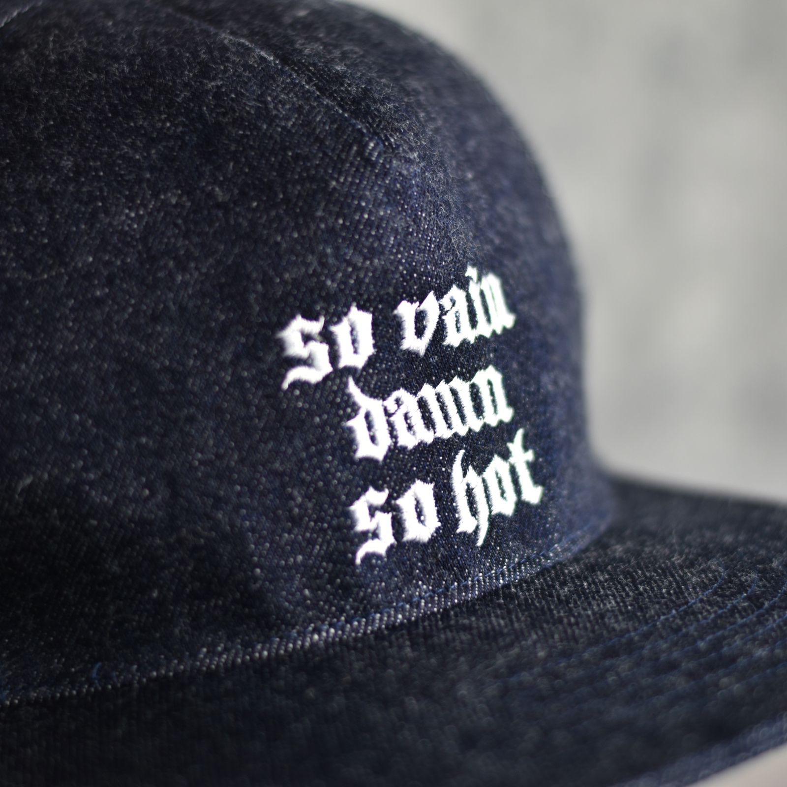 "S.V.D.S.H" DENIM CAP (INDIGO BLUE) / デニム ベースボールキャップ