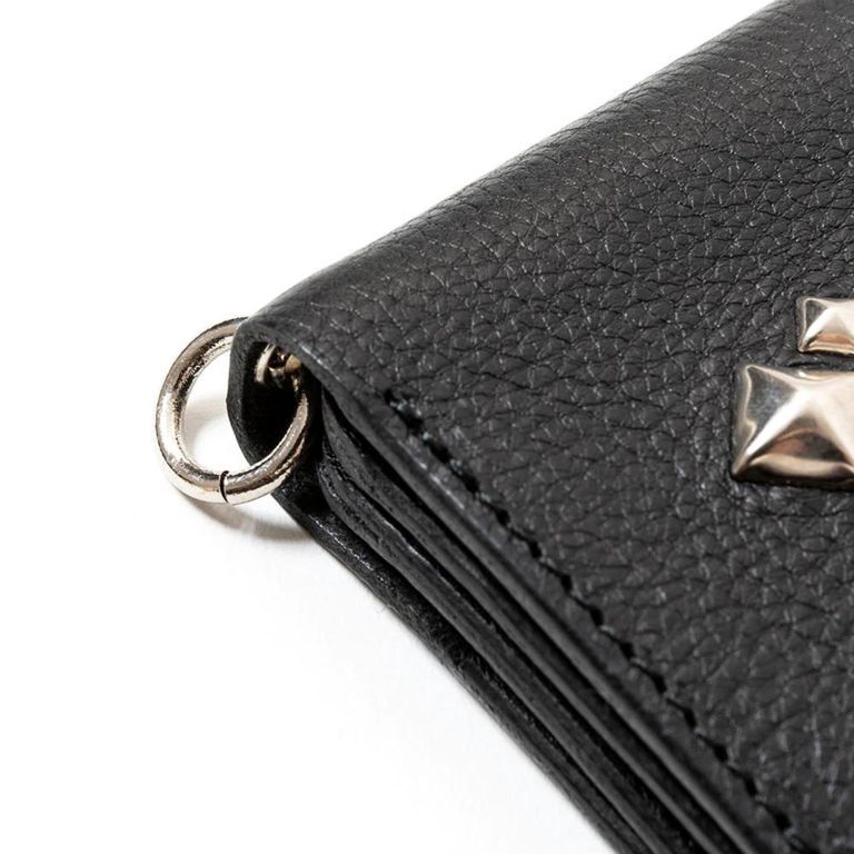 CALEE - STUDS LEATHER MULTI CASE WALLET (BLACK) / スタッズ CALEE - STUDS LEATHER MULTI CASE WALLET (BLACK) / スタッズ