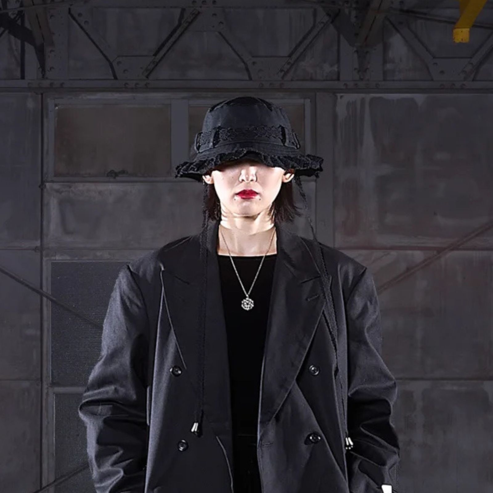 FRILL LACE BUCKET HAT (BK)｜フリルレース バケットハット｜PD26SAC01