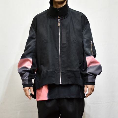 ミクスチャーブルゾン / LB22AW-BL01-KTBD (BLACK×ROSE)