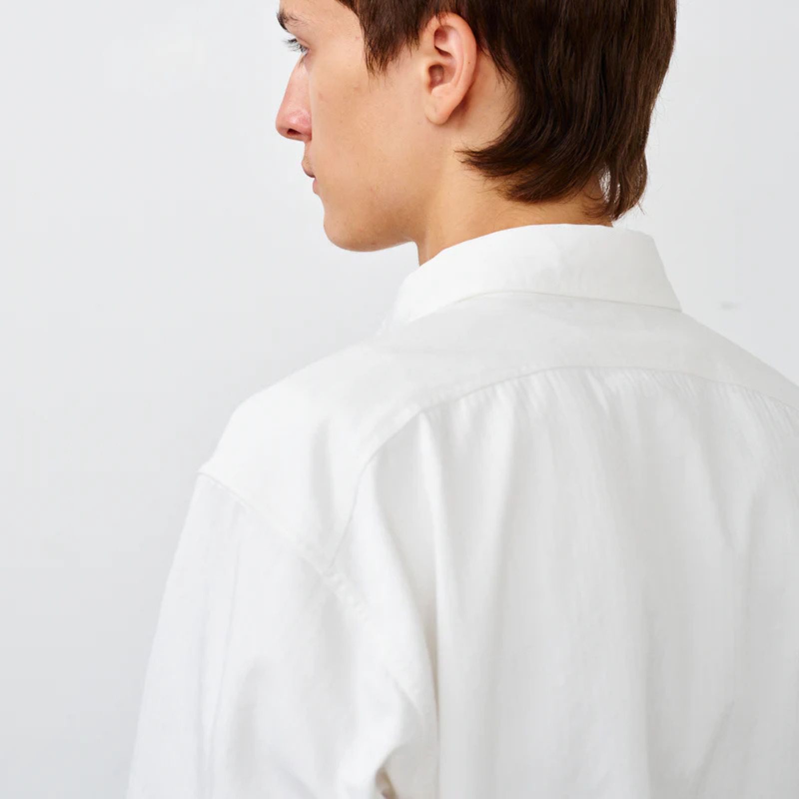 Y1943 L/W HBT SHIRT （WHITE） ヘリンボーンシャツ （ホワイト）