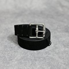 Thick Velour Blade-tip Studs Belt （BLK）｜ベロア 剣先スタッズ ベルト｜MDLBT001