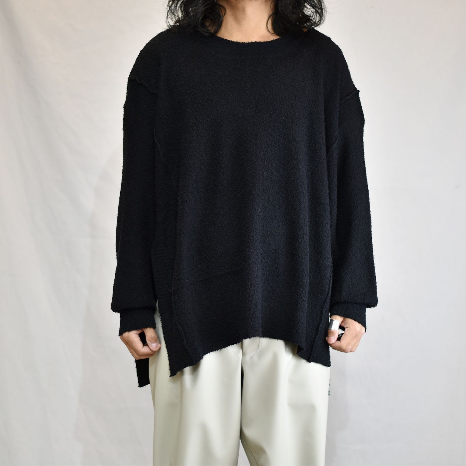 オーバーサイズ ニットプルオーバー / LB23SS-KN02-PL (BLACK)