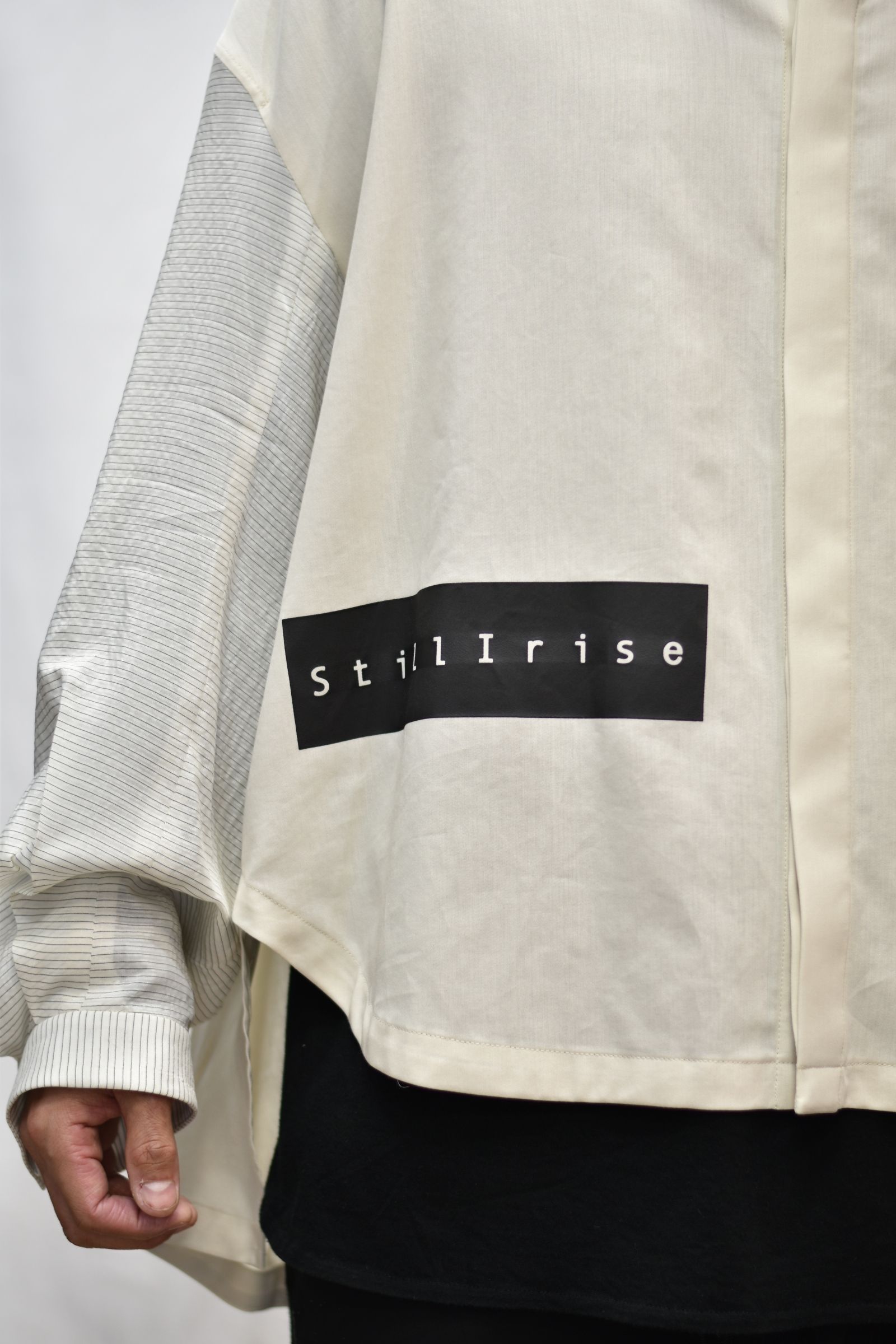 スタンドカラー ルーズシャツ / LB21SS-SH02-CP (ECUR×PIN BORDER)