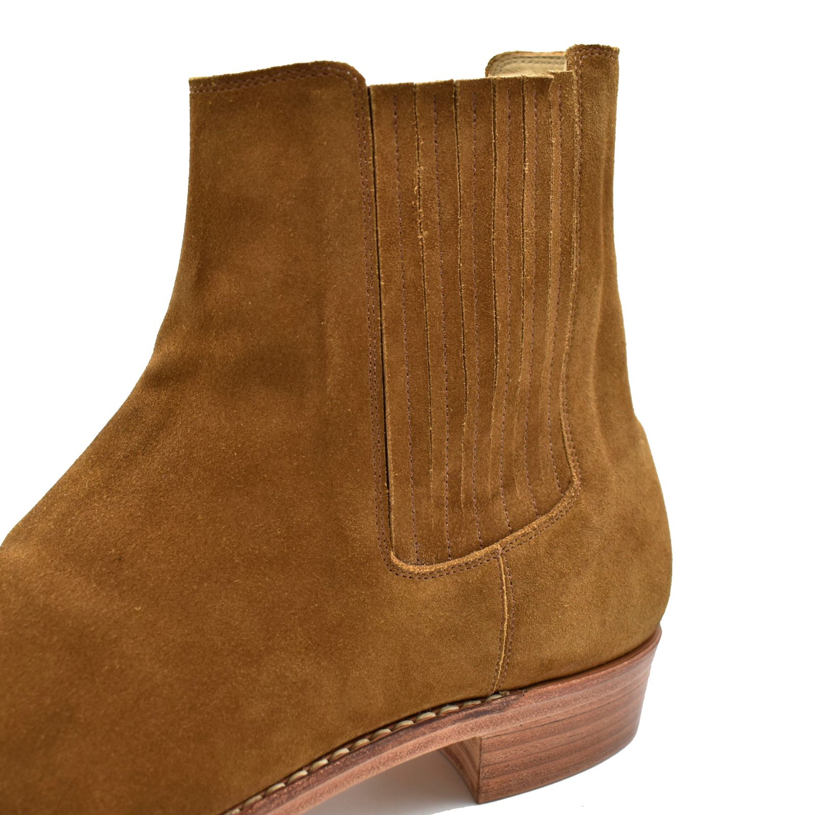 Suede Leather Western Side Gore Boots (BRN)  /  スエード ウエスタン ブーツ （ブラウン） MGK-007