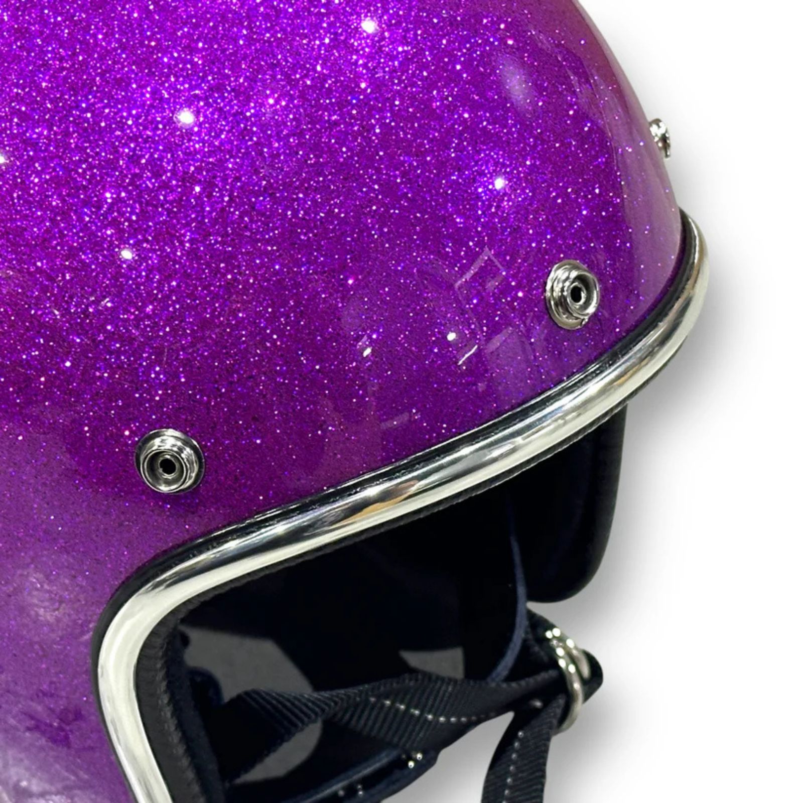 【XSサイズ｜即日発送】 | GLITTER 3/4 HELMET (PURPLE) | グリッターヘルメット