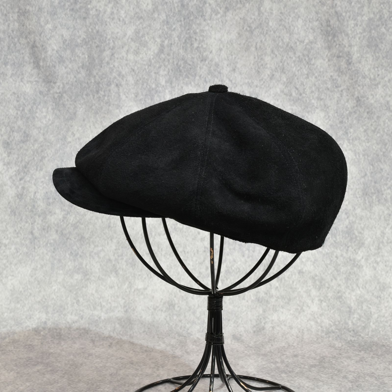 × The Letters Horsehide Suede Casquette "LETTERBOY" (BLACK)｜× レターズ ホースハイド スエード キャスケット｜Z01005