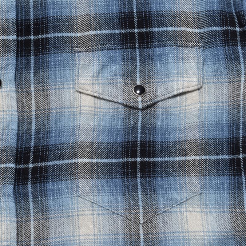R.Flannel Ombre Western Shirt （BPT）｜ウエスタン チェックシャツ｜MDFBF10502