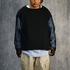 ボートネックニットソー / LB24AW-PO06-FSJ (BLACK×SAX STRIPE)