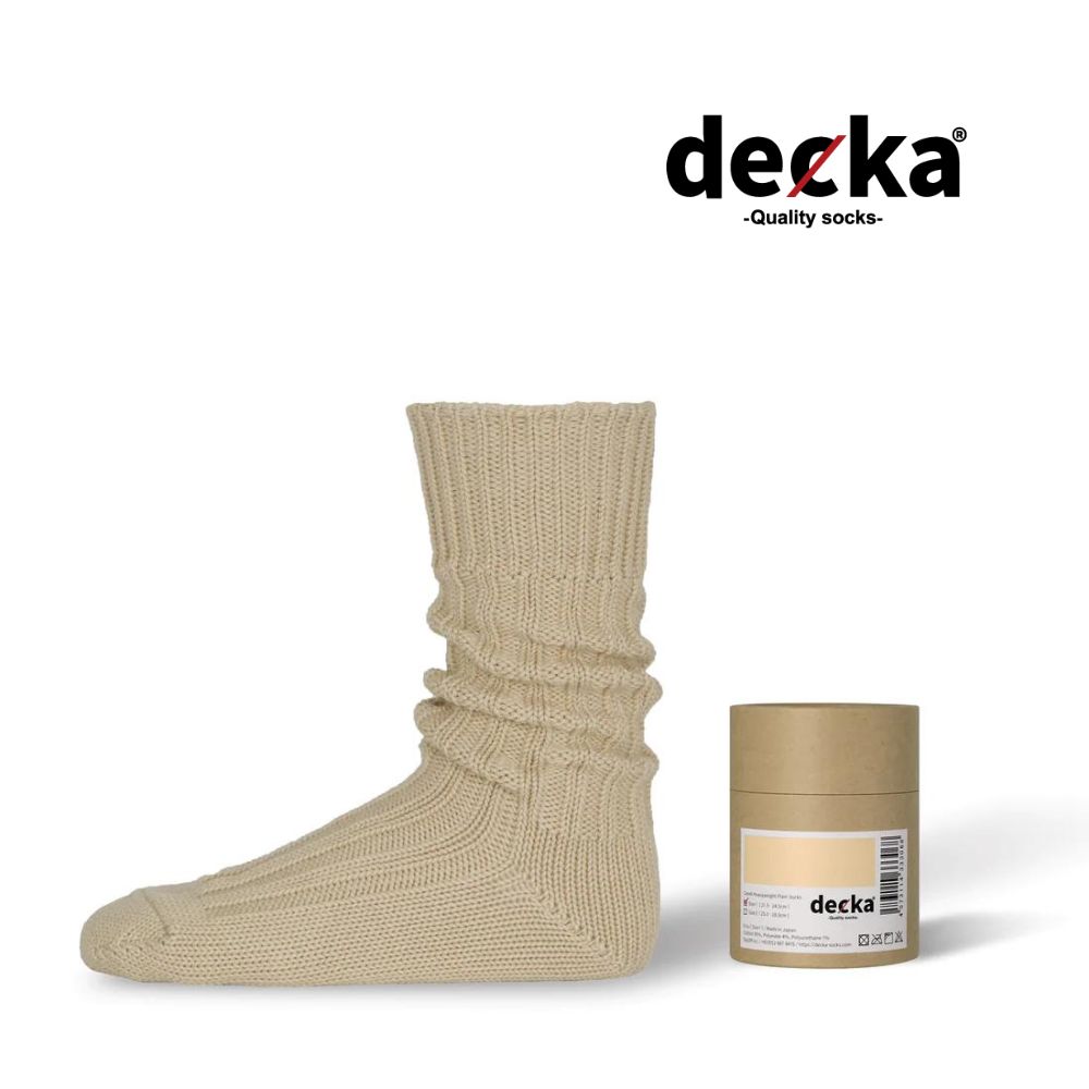 Cased Heavyweight Plain Socks -5th Collection- (ECRU) | 専用ケース付き 厚手 靴下・ソックス