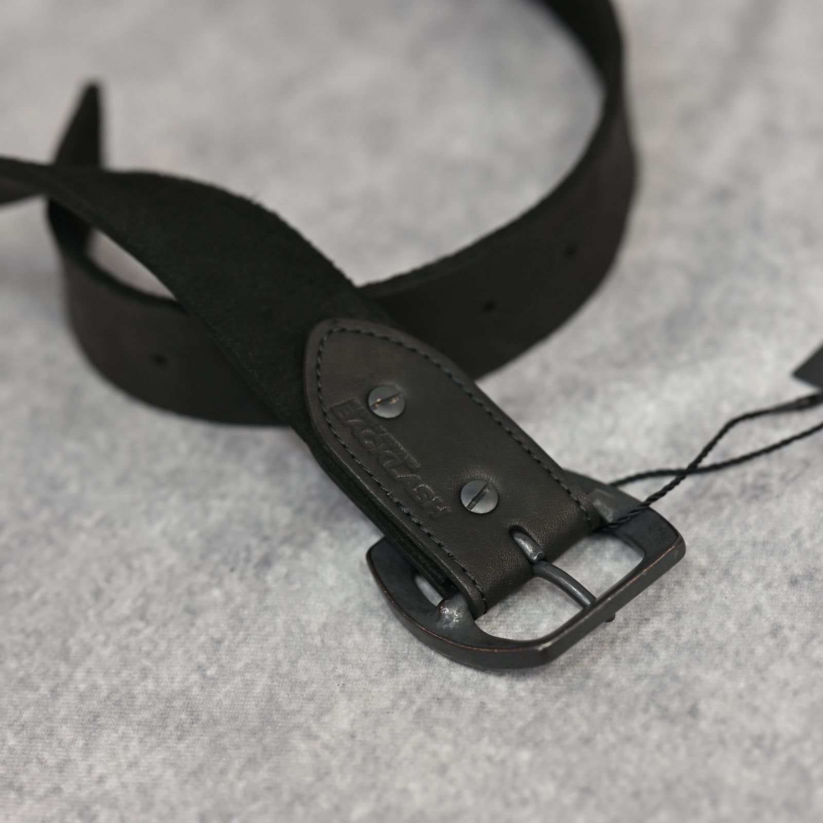 ダブルショルダーレザー 製品染めベルト （BLACK / ブラック） 318-31