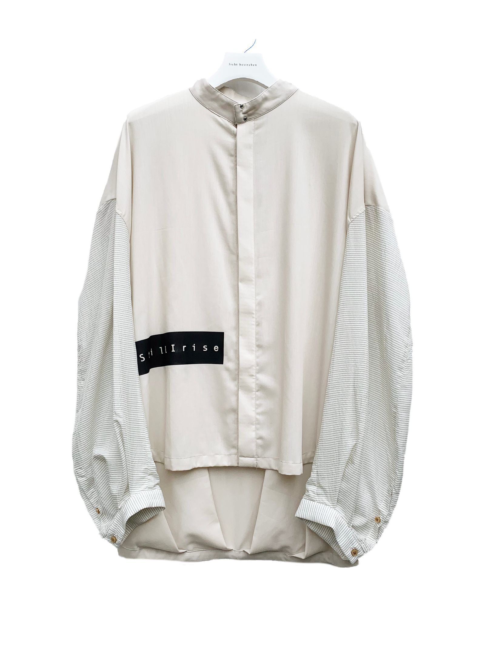 スタンドカラー ルーズシャツ / LB21SS-SH02-CP (ECUR×PIN BORDER)