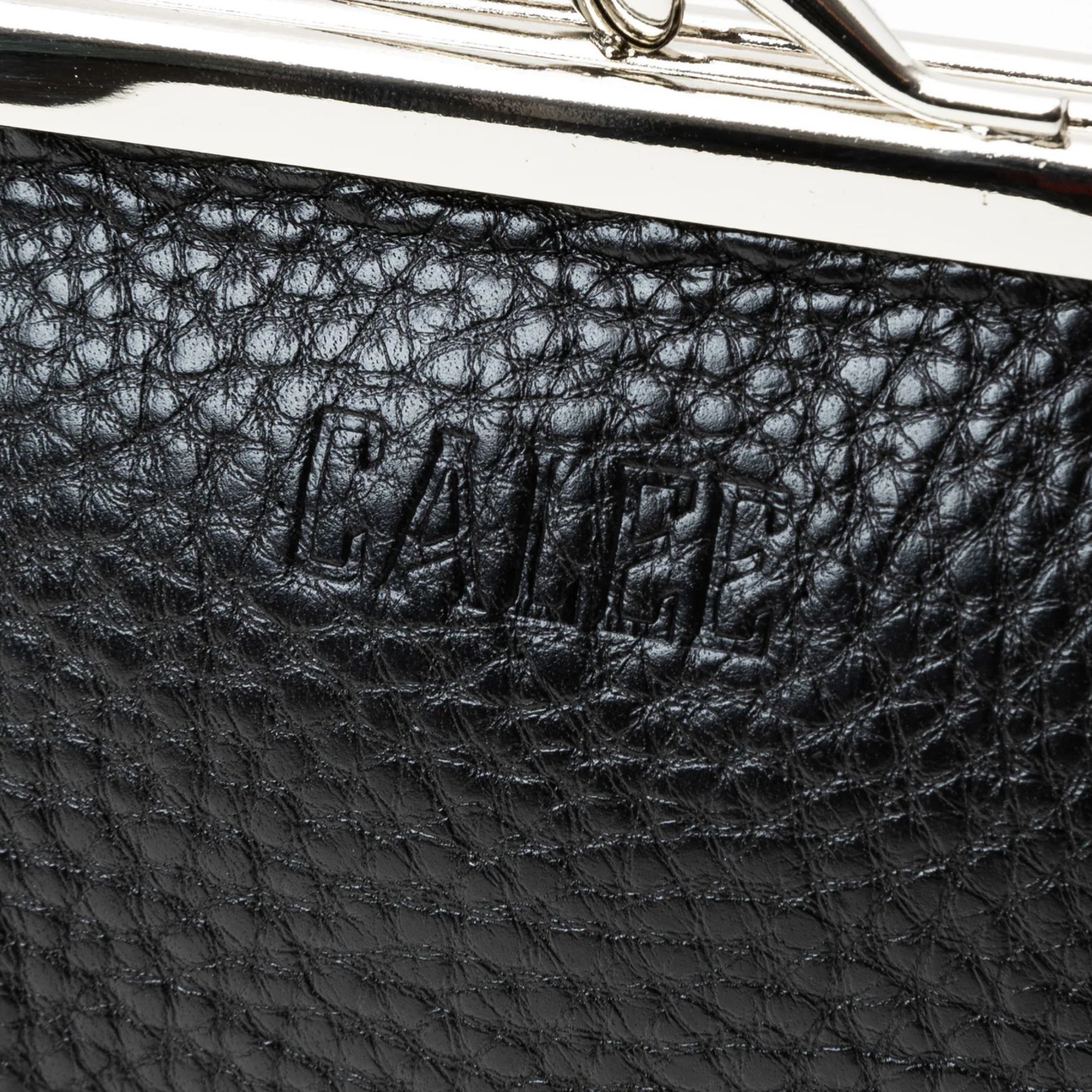 STUDS LEATHER INTERNAL FLEX FRAME TYPE 2WAY MULTI WALLET (BLACK)｜スタッズ レザー ガマ口 財布｜CL-26SS004LE EX