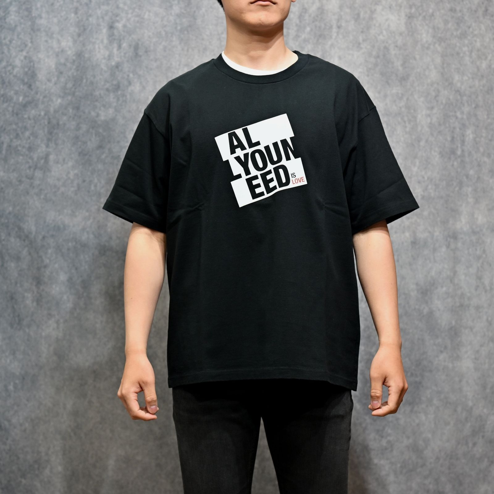 All You Need is Love Tee （BLK） ｜プリントTシャツ (ブラック)｜2604-4004
