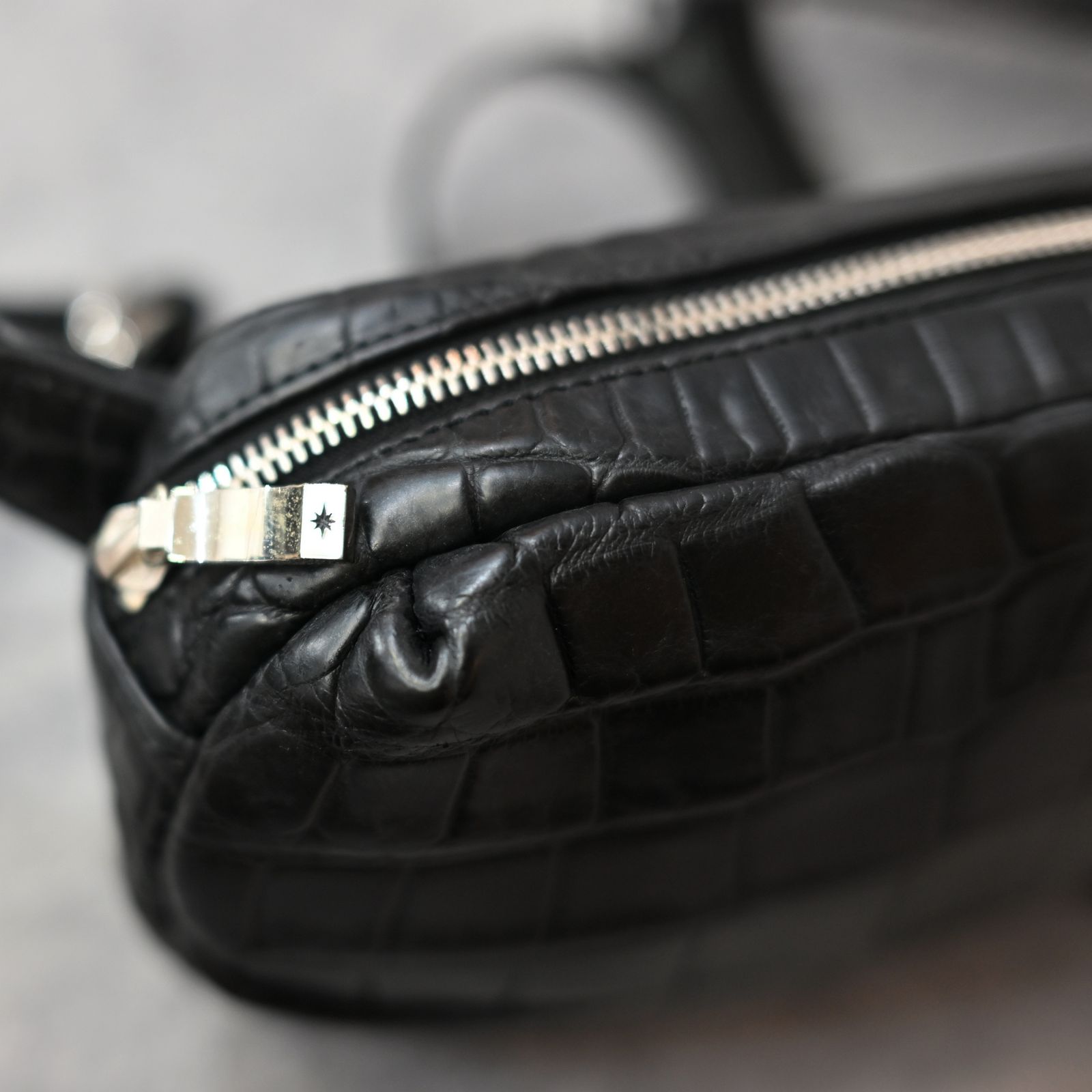 The Line クロコダイル ポーチバッグ （BLK / ブラック） T-258