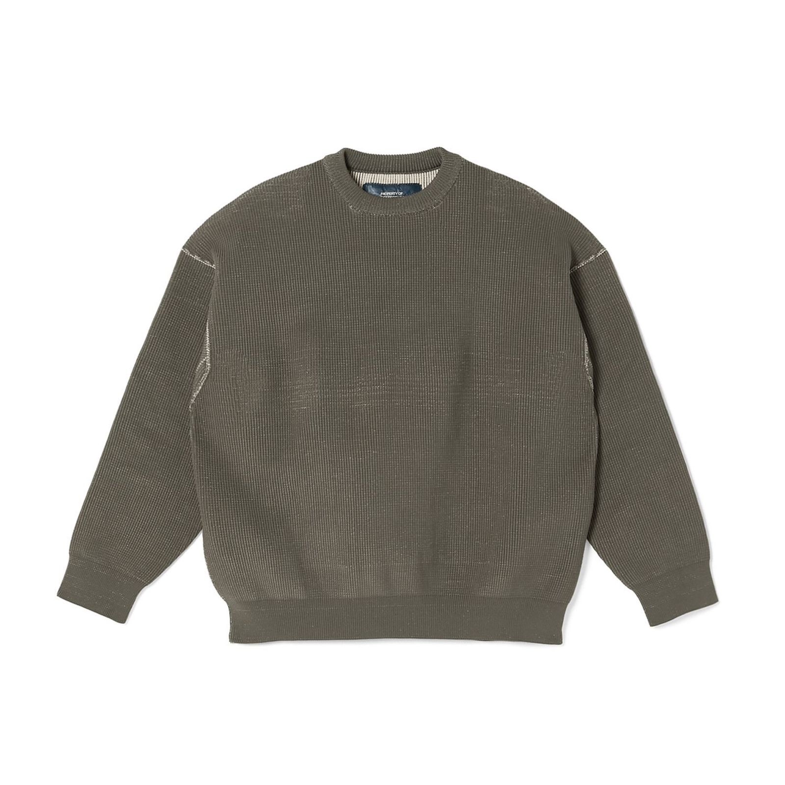 EXCHANGE SERVICE TOPS KNIT （MIX GRAY）｜リバーシブル ニット｜9252-KT02-016