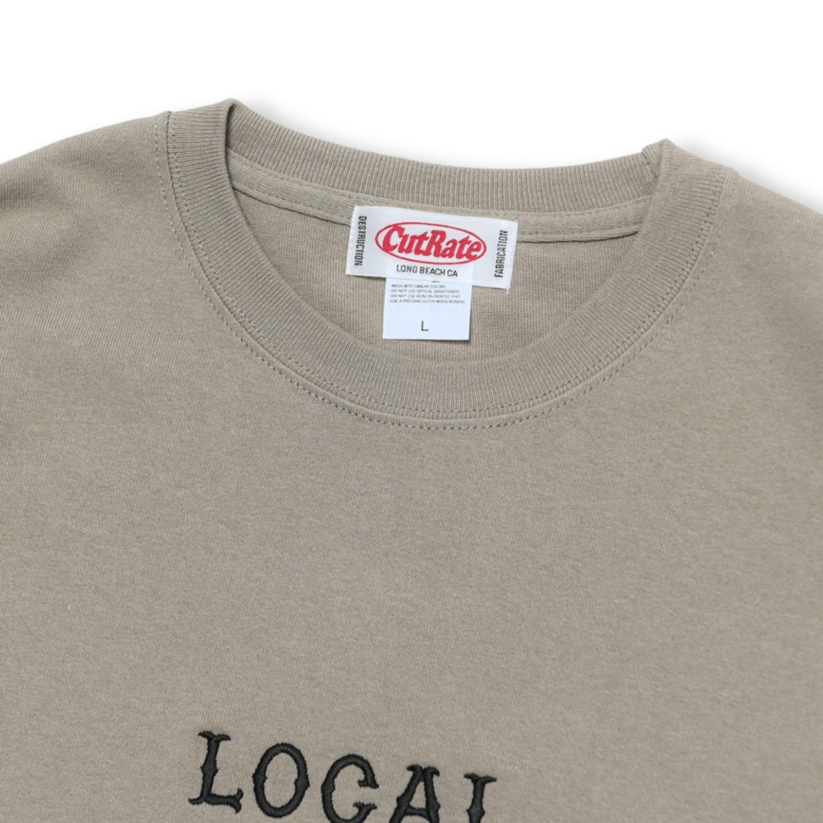 CLASSIC LOCAL LOGO EMBROIDERY L/S TEE (KHAKI) / ローカル ロゴ刺繍 ロングスリーブ Tシャツ