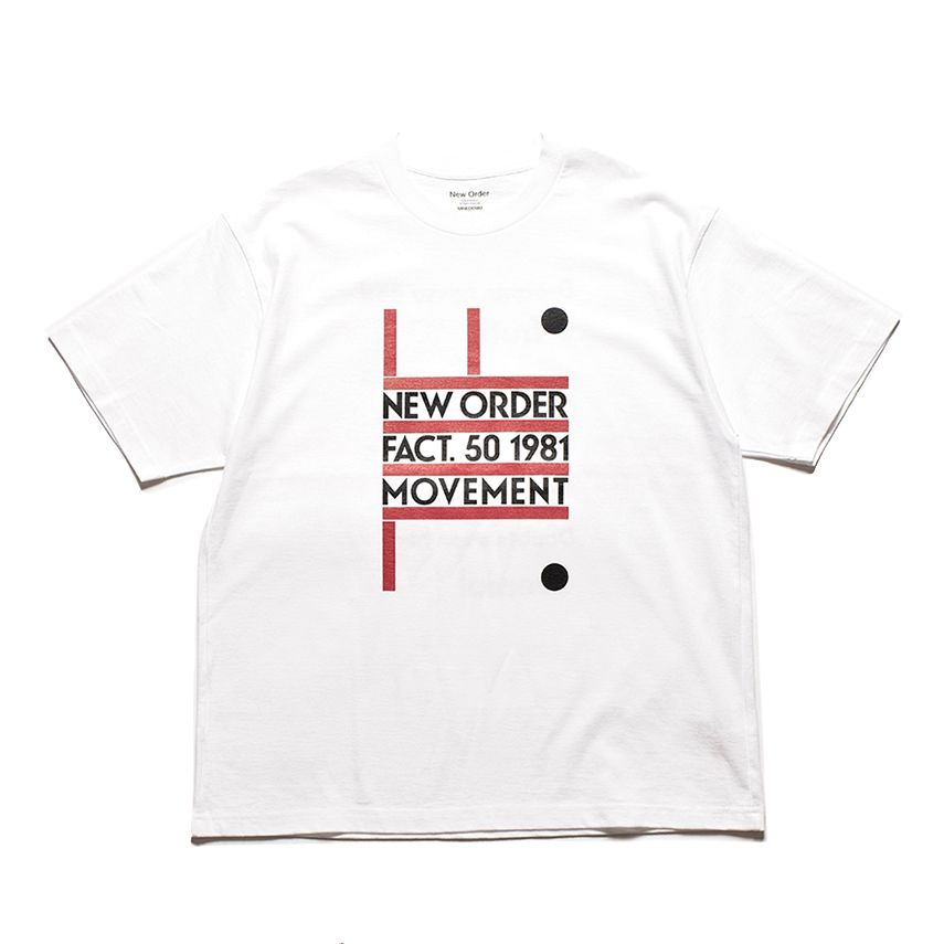 MINEDENIM - New Order “MOVEMENT” Crewneck T-SH （WHITE