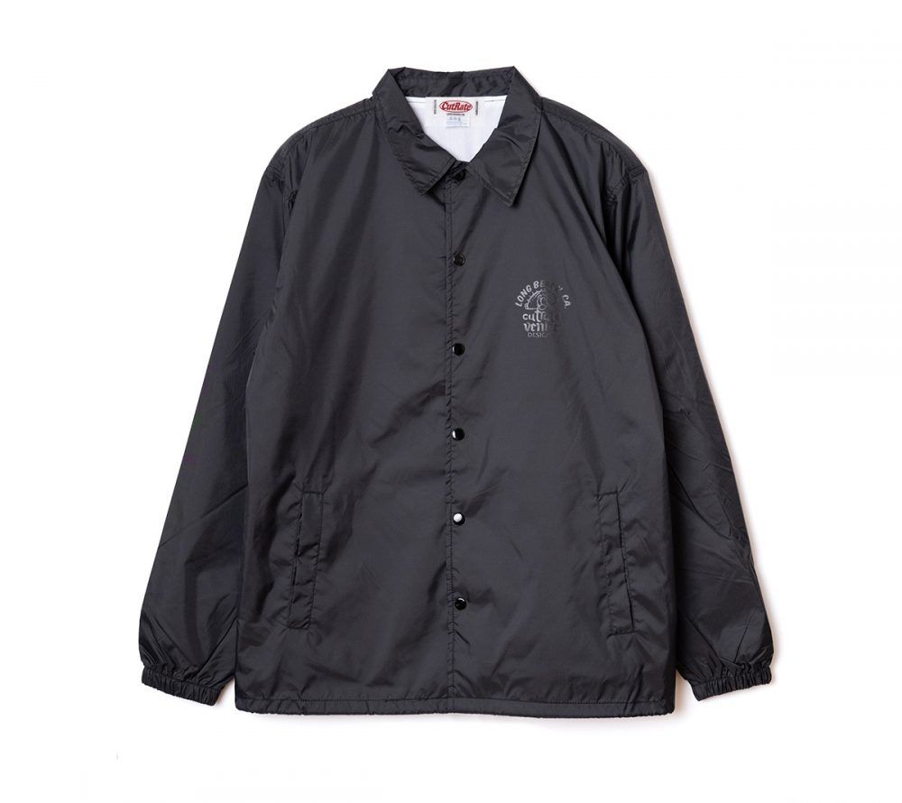 CUTRATE - ×VENICE8 COFFEE HOUSE P.Y.F NYLON COACH JACKET (BLK