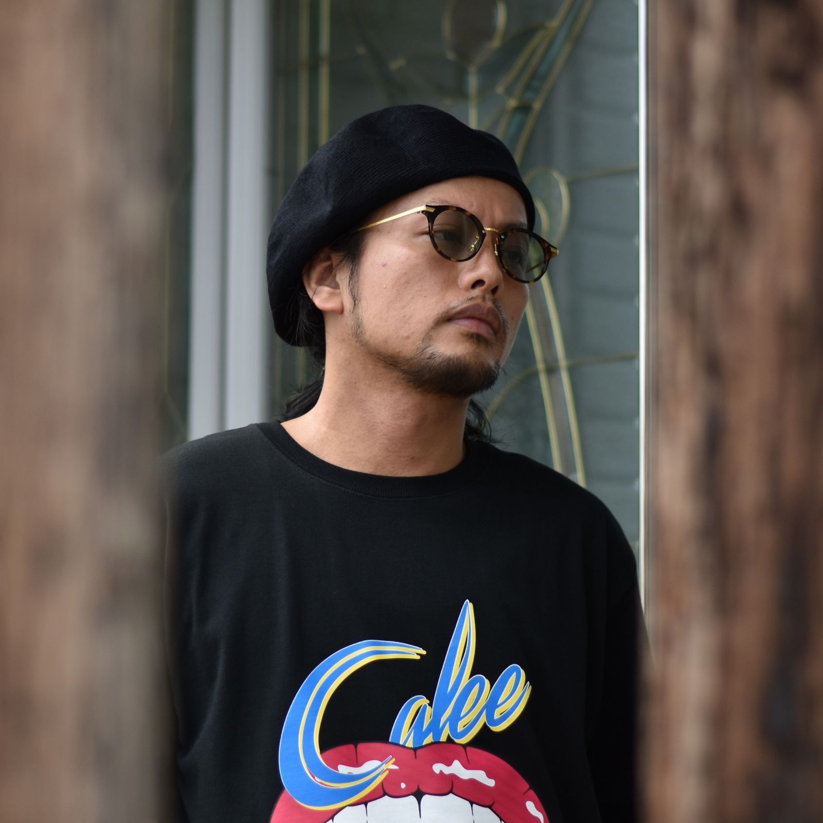 CALEE - COTTON BERET (BLACK) | chord online store