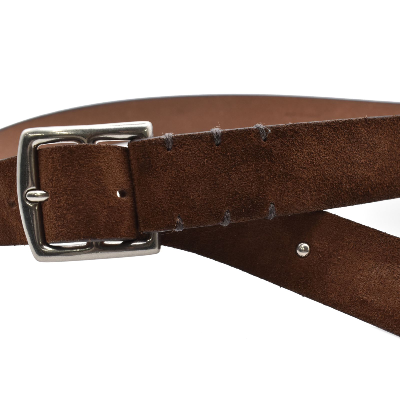 Suede Leather Belt （DBR） / スエードレザー ベルト （ダークブラウン） LBT-016