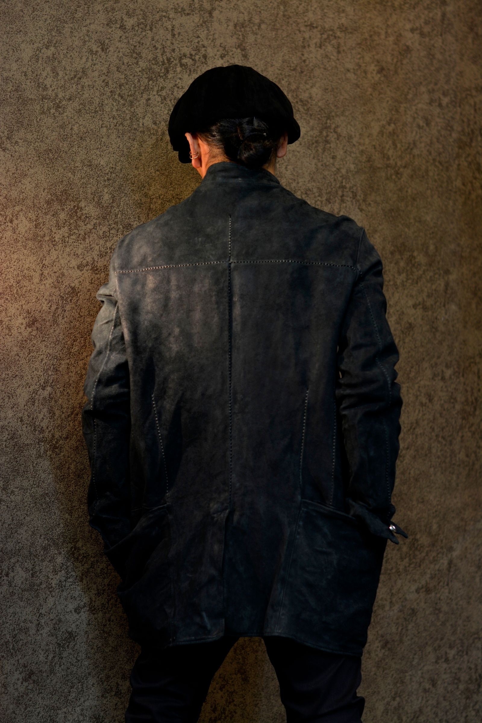 HORSE LEATHER BOTTON FRONT JACKET LINED #3