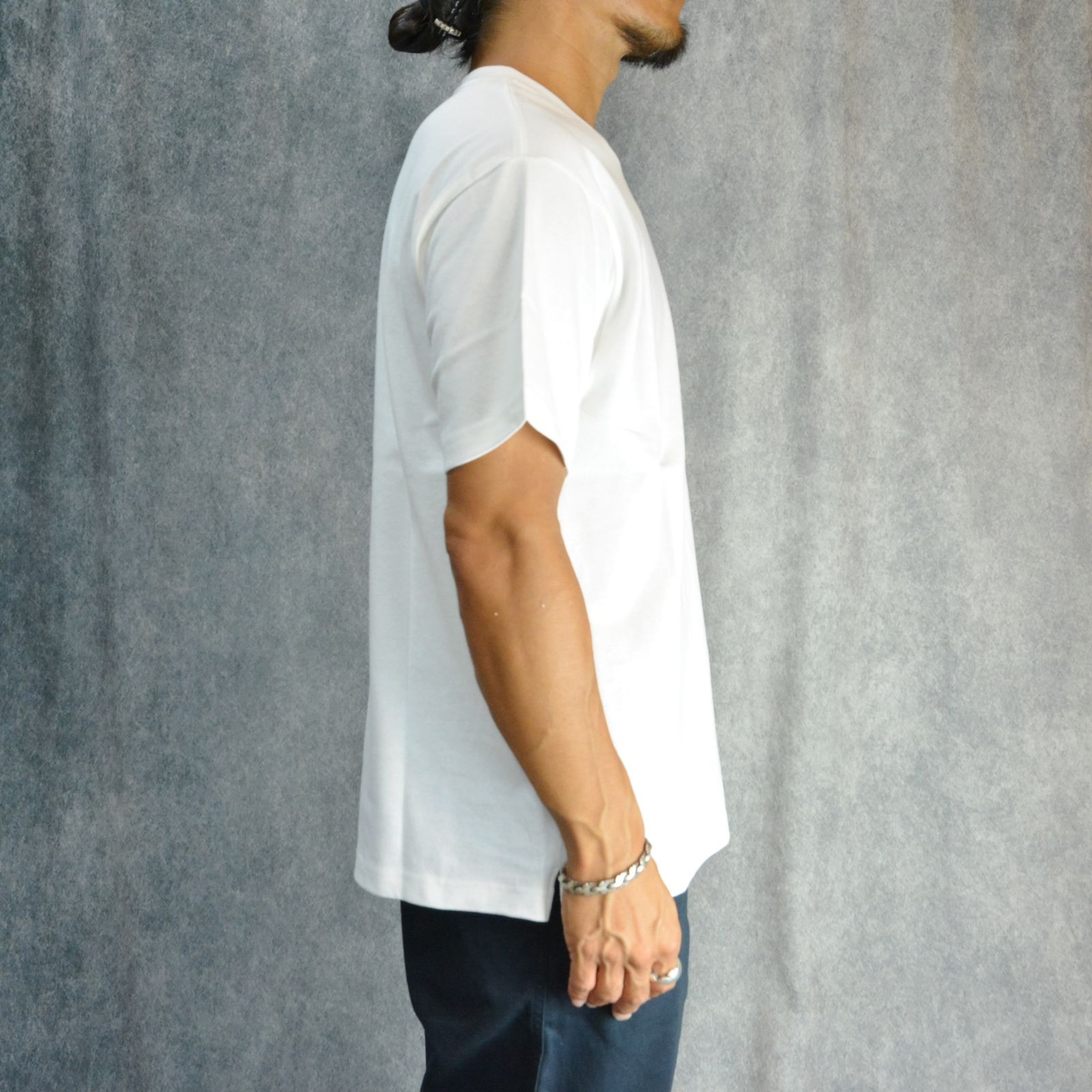 Standard Crewneck T-SH （WHT） / ポケット Tシャツ （ホワイト）