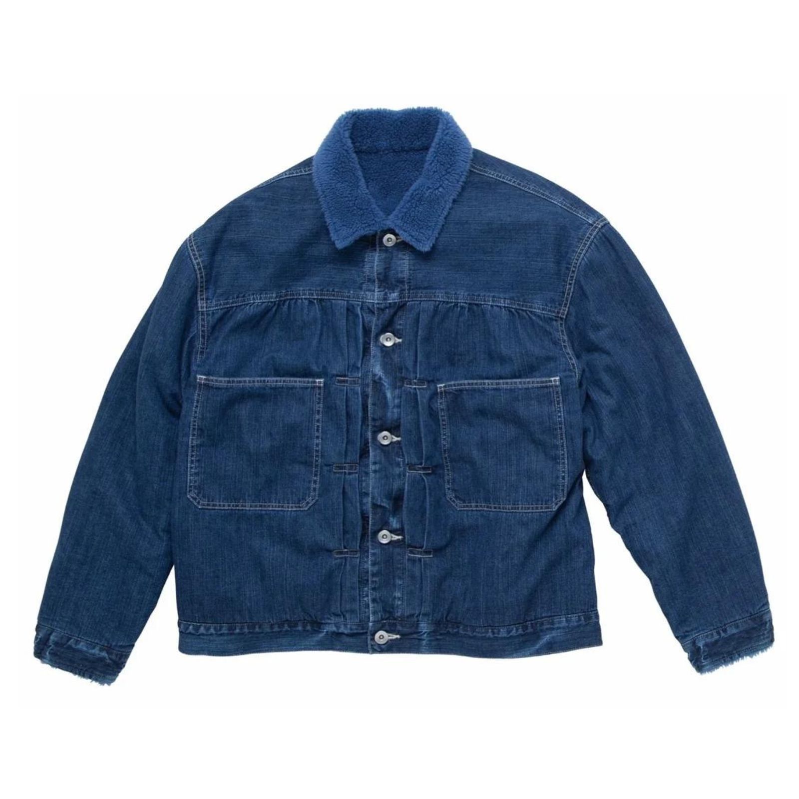 STEINBECK DENIM BOA JACKET (INDIGO) - スタインベックデニムボアジャケット （インディゴ）