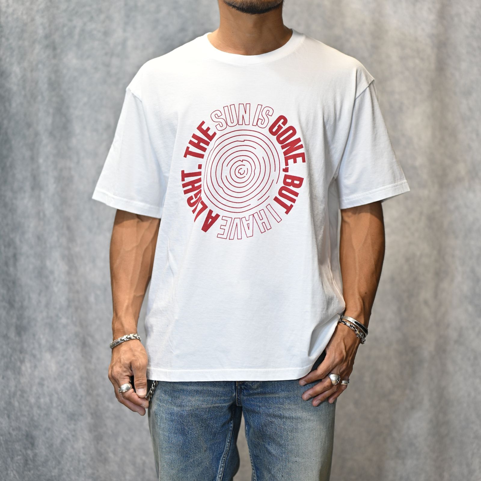 THE SUN IS GONE T-SH （WHITE） / プリントTシャツ （ホワイト） 2505-4003