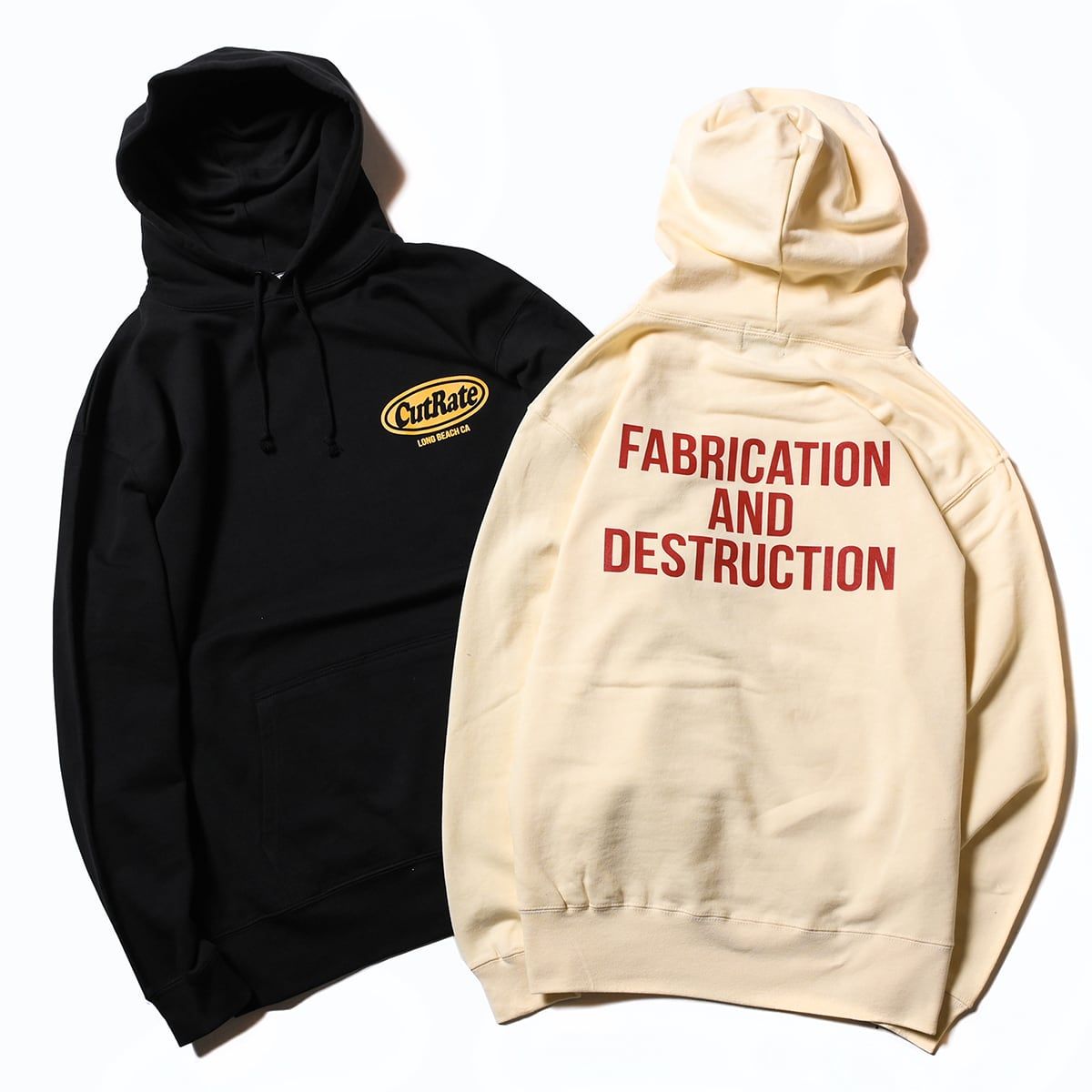 CUTRATE LOGO OMW L/S PULLOVER PARKA (BLACK)