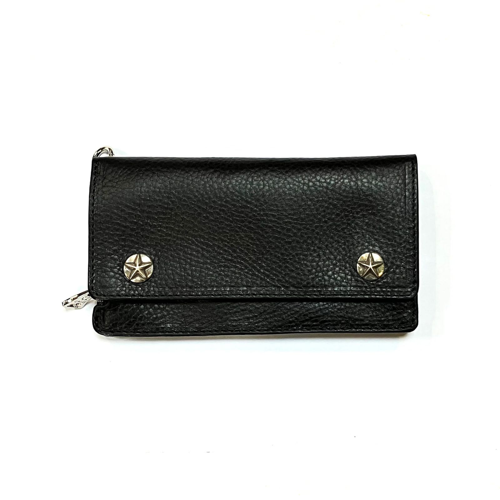 SILVER STAR CONCHO LEATHER LONG WALLET (BLACK)｜シルバー スターコンチョ ロングウォレット 長財布｜CL-25SS003LE EX