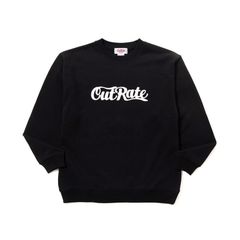 CUTRATE LOGO CREW NECK SWEAT (BLACK)｜プリント スウェット トレーナー｜CR-26SS005