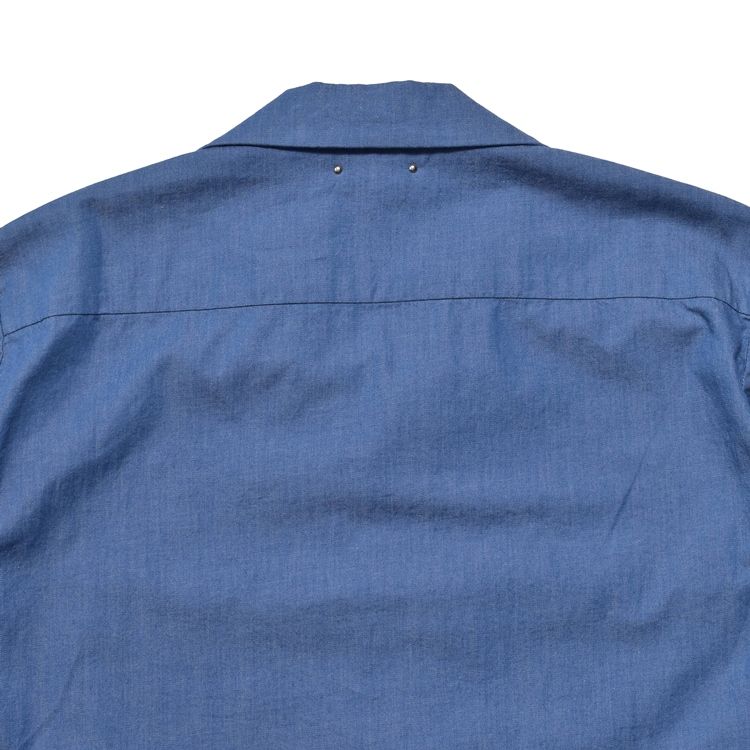 The Rhodes SL.Denim S.S Work SH （LBL） ストア 半袖シャツ （ライトブルー）｜2605-5002